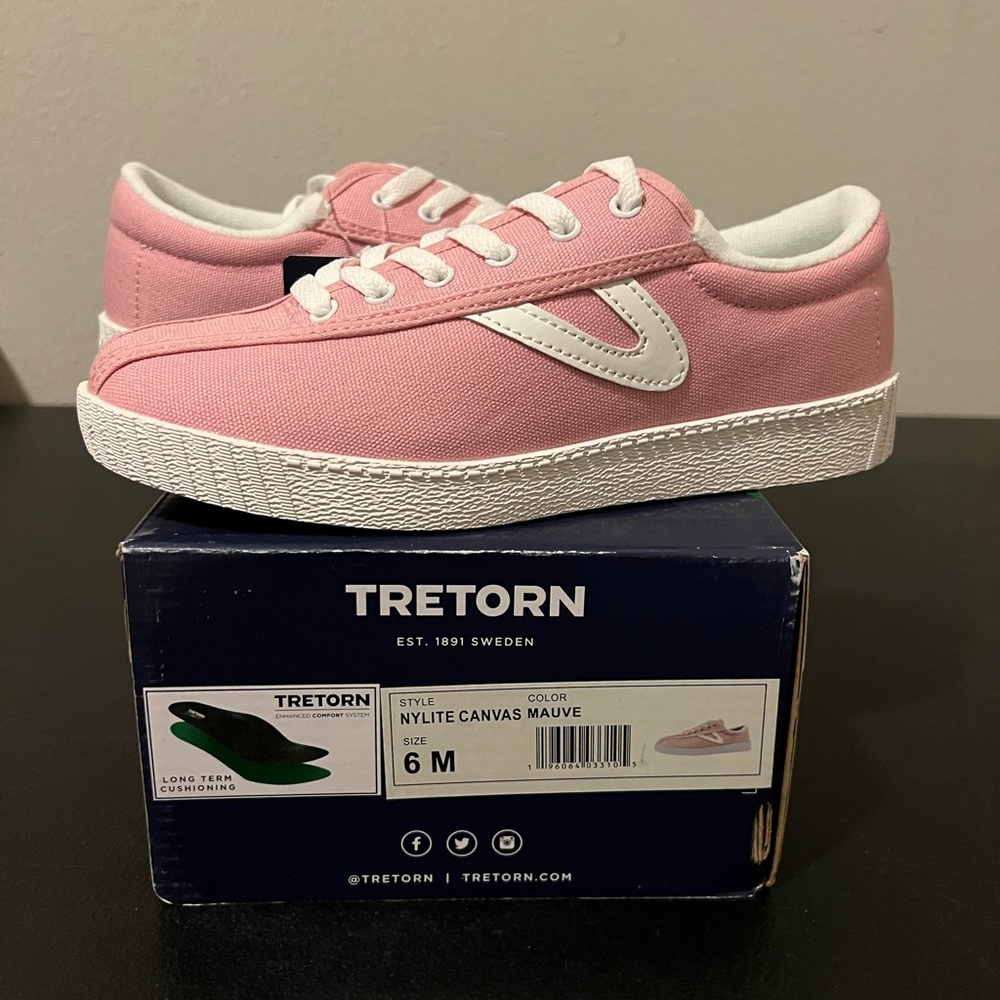 Tretorn Pink Canvas Sneakers